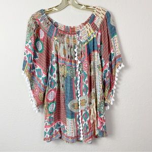 Soft Surroundings Off-the Shoulder Boho Top